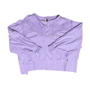 Anthropologie Pilcro Pintuck Pullover sweatshirt Lavender Medium